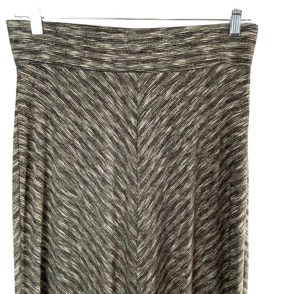 LOU & GREY Women Maxi Skirt Sz M Gray Chevron Design Business Casual‎ 3-39 - Picture 3 of 13